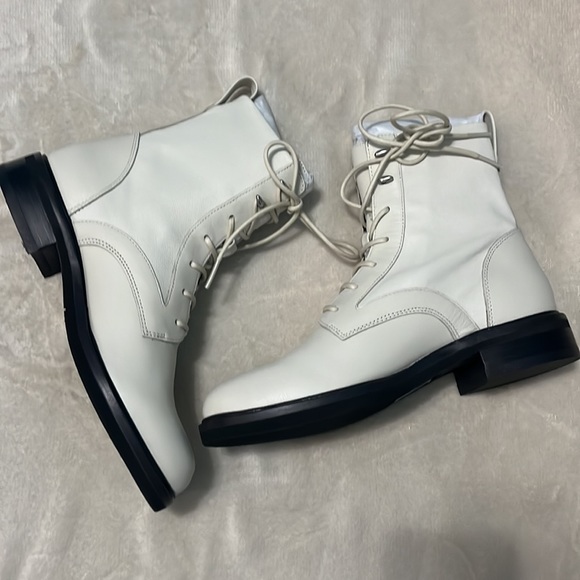 NIB: RAG & BONE Women’s Slayton Leather Lace Up Boot, Antique White Sz 7 (37 EU) - Picture 5 of 15